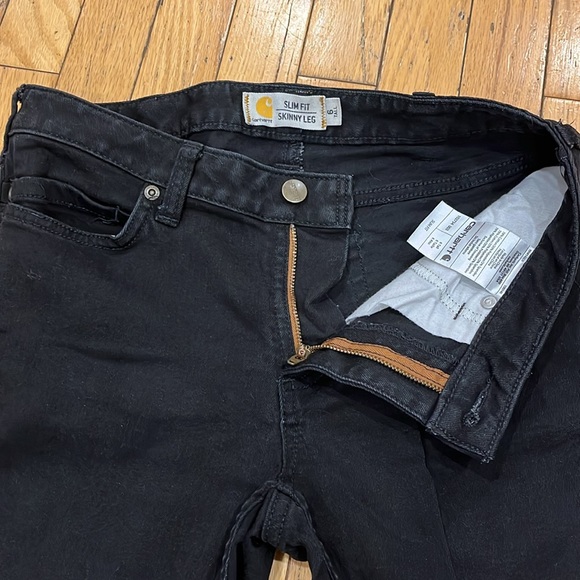 CARHARTT Slim Fit Skinny Leg black jeans. Size 6 Tall. EUC. - Picture 6 of 15
